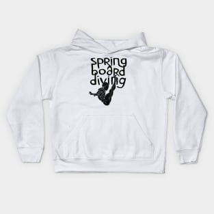 Diving Art, Springboard Diver Kids Hoodie